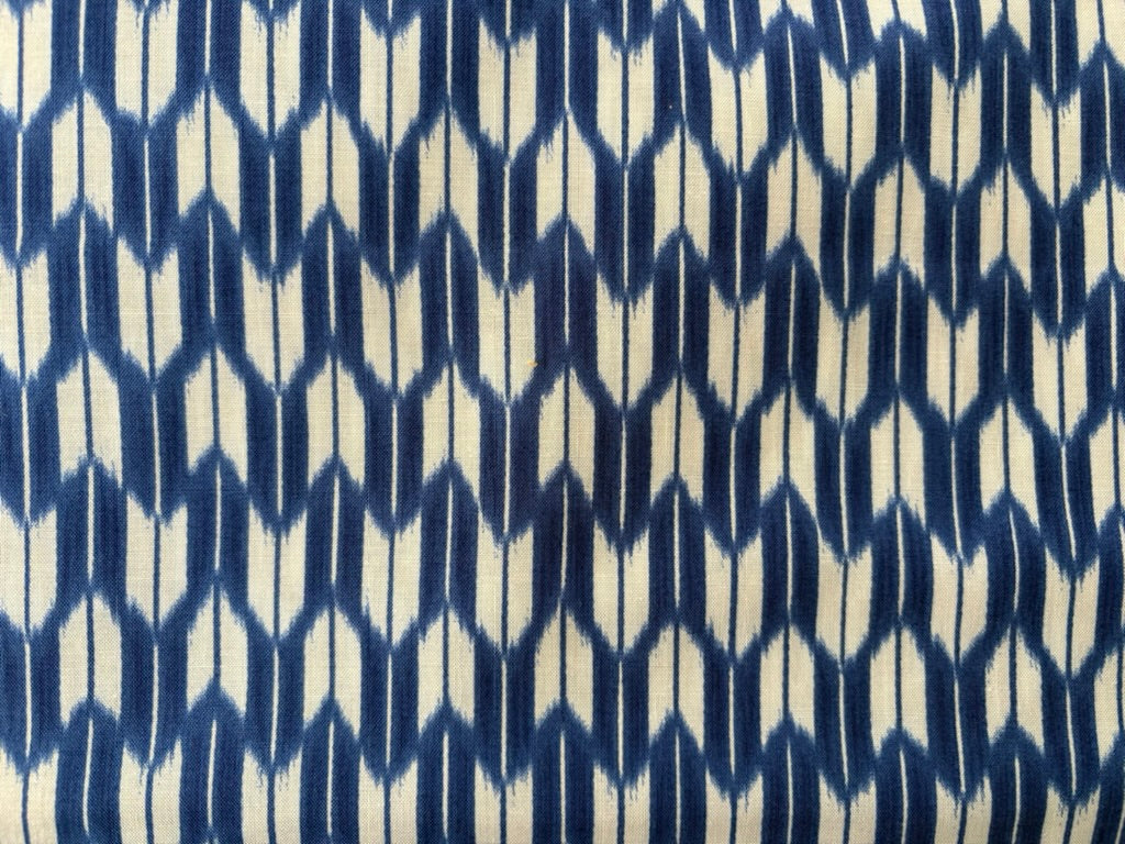 Sevenberry Shibori Blues Quilt Fabric - Chevron in Cobalt Blue - 850257 D9-3 - Imported from Japan
