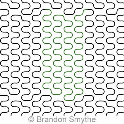 Longarm Pattern (not for sale): Wavy Bars Interlocking Panto