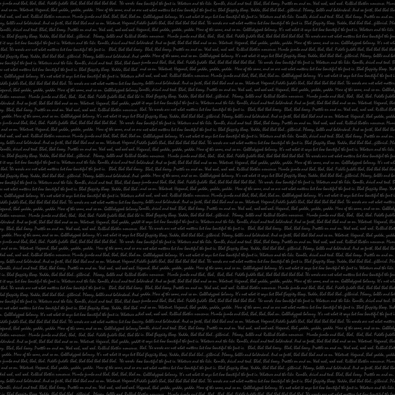 Back in Black Quilt Fabric - Word Ramble in Black - 1619-99B