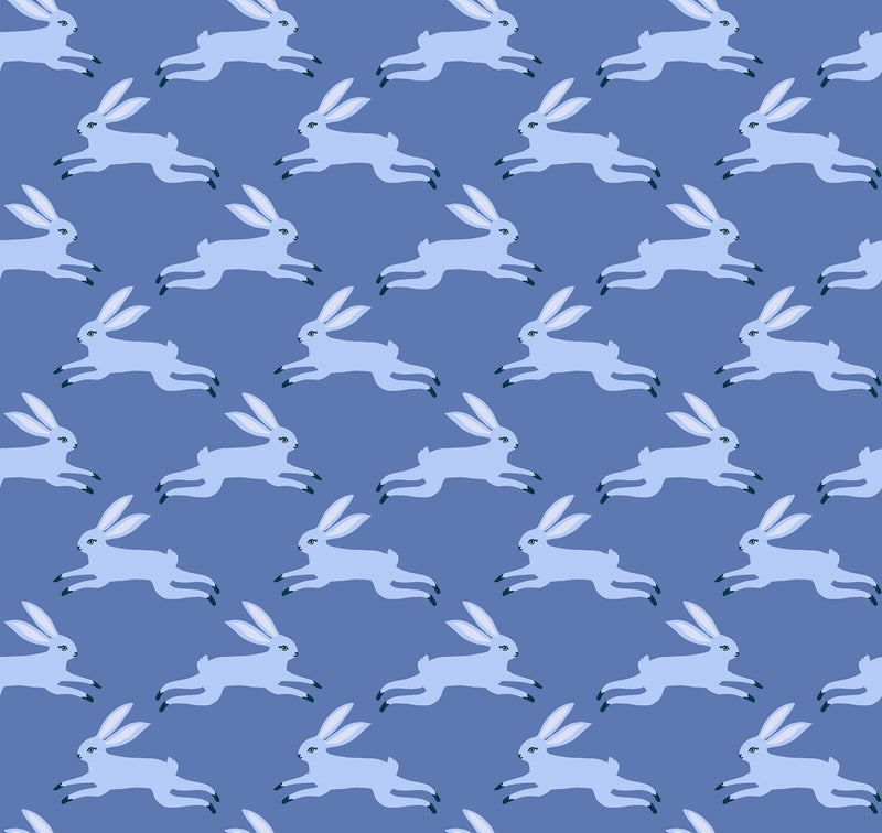Backyard Quilt Fabric by Ruby Star Society - Bunny Run in Twilight Blue - RS2087 13