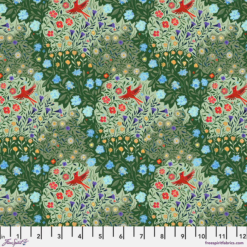 Backyard Wonders Quilt Fabric - Through the Garden in Green - PTAT003.GREEN