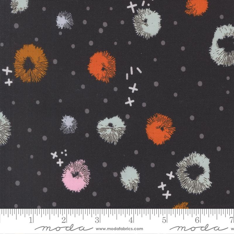 Balisong Quilt Fabric - Blossom in Midnight Black - 11662 12