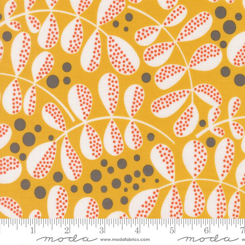 Balisong Quilt Fabric - Fern Fiesta in Sunbeam Yellow - 11663 15