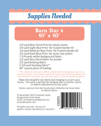 Barn Star 6 Wall Hanging Pattern - CQ 203