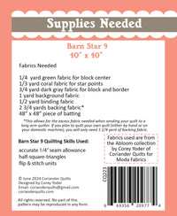 Barn Star 9 Wall Hanging Pattern - CQP223