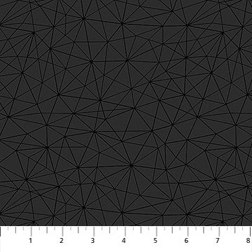 Basically Black and White Quilt Fabric - Geo Mesh in Black - 10720-99