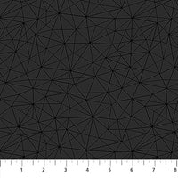 Basically Black and White Quilt Fabric - Geo Mesh in Black - 10720-99