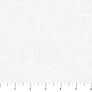 Basically Black and White Quilt Fabric - Pop in White - 10727-10