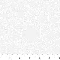 Basically Black and White Quilt Fabric - Pop in White - 10727-10