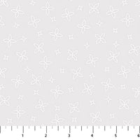 Basically Black and White Quilt Fabric - Quatrefoil in White - 10730-10