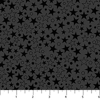 Basically Black and White Quilt Fabric - Twinkle in Black - 10726-99