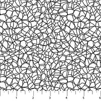 Basically Black and White Quilt Fabric - Voronoi in Positive - 10725-11