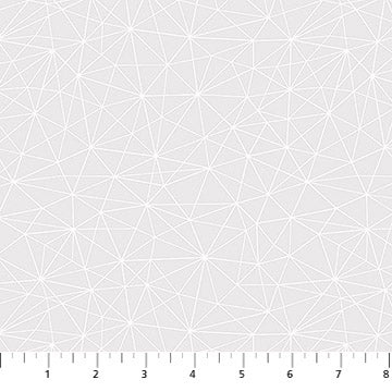 Basically Black and White Quilt Fabric - Geo Mesh in White - 10720-10