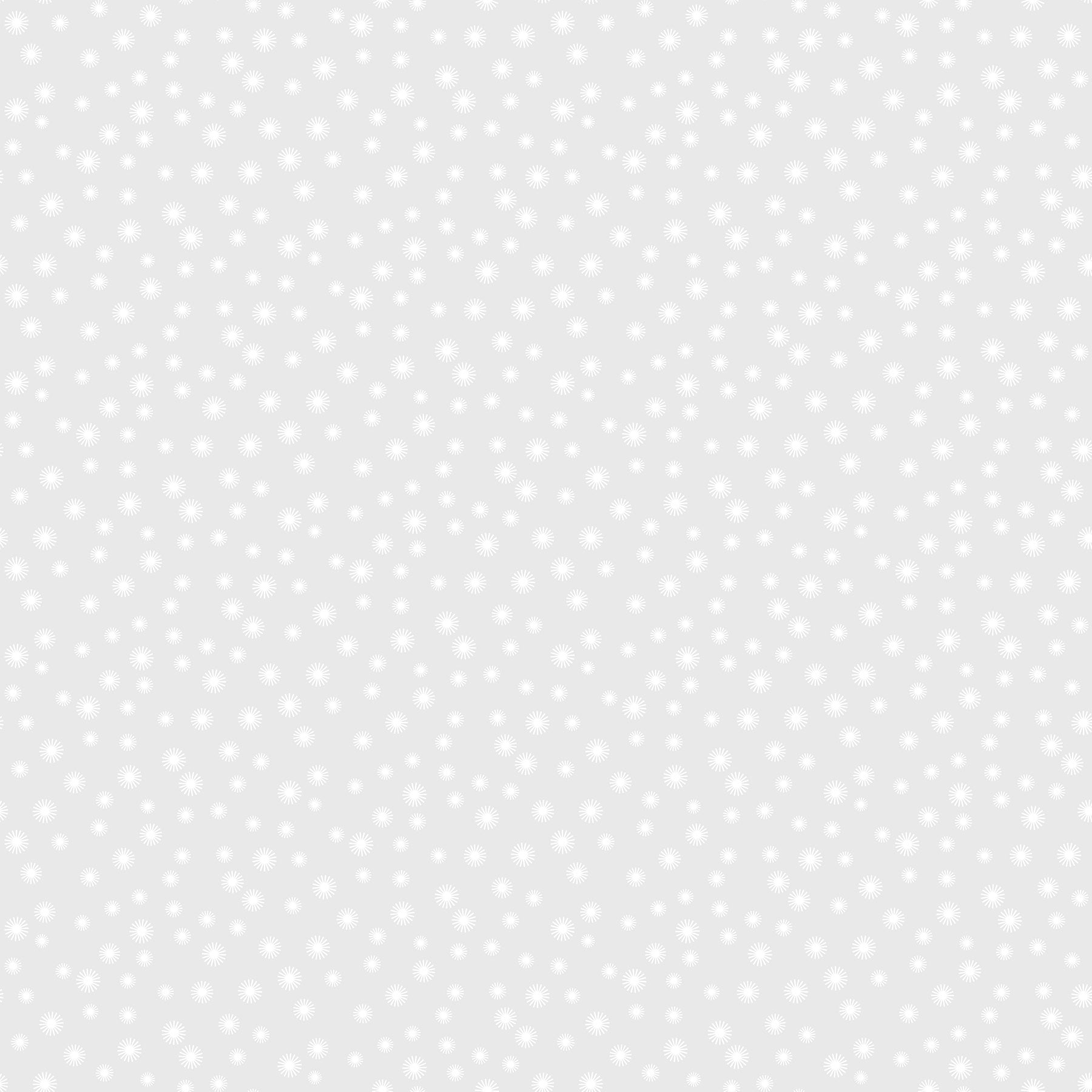 Basically Black and White Quilt Fabric - Starbursts in White - 10722-10