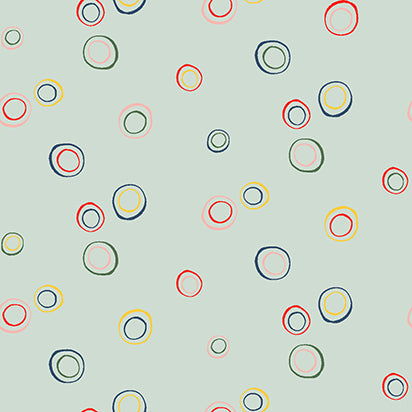 Beach Day Quilt Fabric - Bubbles in Mint Green  - 12023127