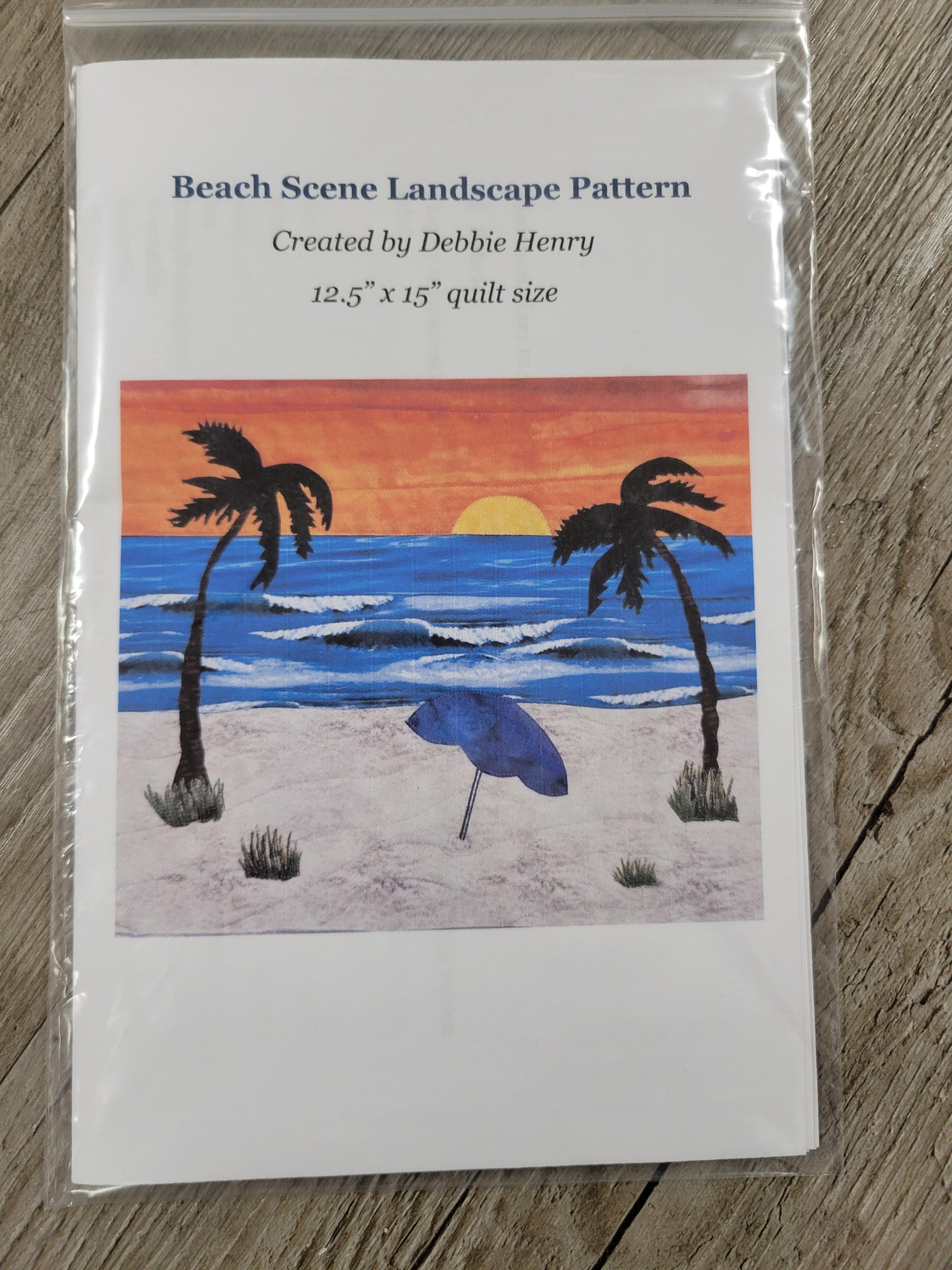 Beach Scene Landscape Quilt Pattern by Debbie Henry  - BEACHSCENE