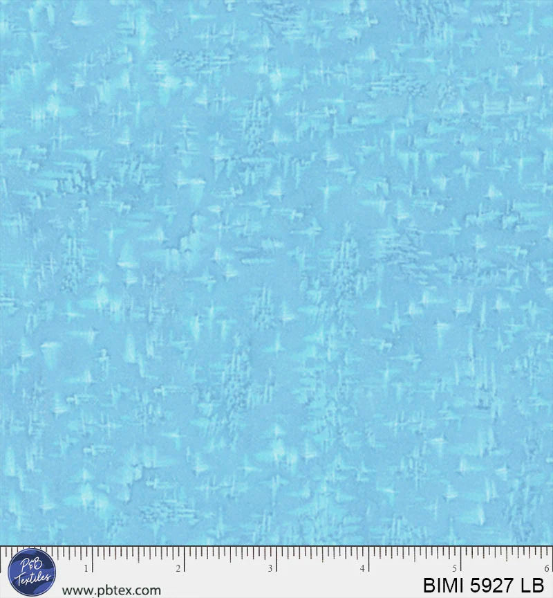 Bear in Mind Quilt Fabric - Crosshatch Texture in Light Blue - BIMI 05927 LB