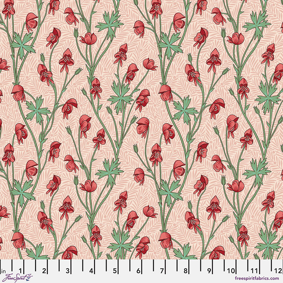 Bedford Park Quilt Fabric by Morris Co - Monkshood in Fuchsia Pink - PWWM139.FUCHSIA