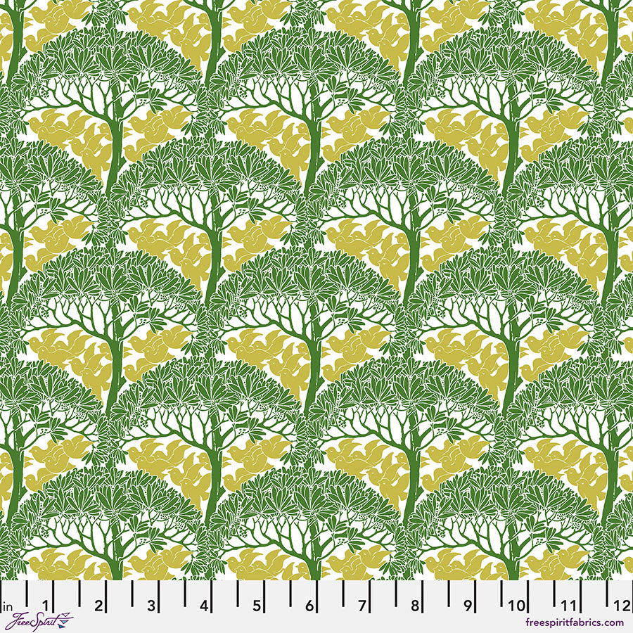 Bedford Park Quilt Fabric by Morris Co - Small the Savaric in Sunshine Yellow/Green - PWWM138.SUNSHINE