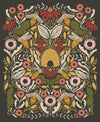 Bee Garden Quilt Fabric - Bee Garden Panel in Black - 48418 21M - SOLD AS A 36" PANEL