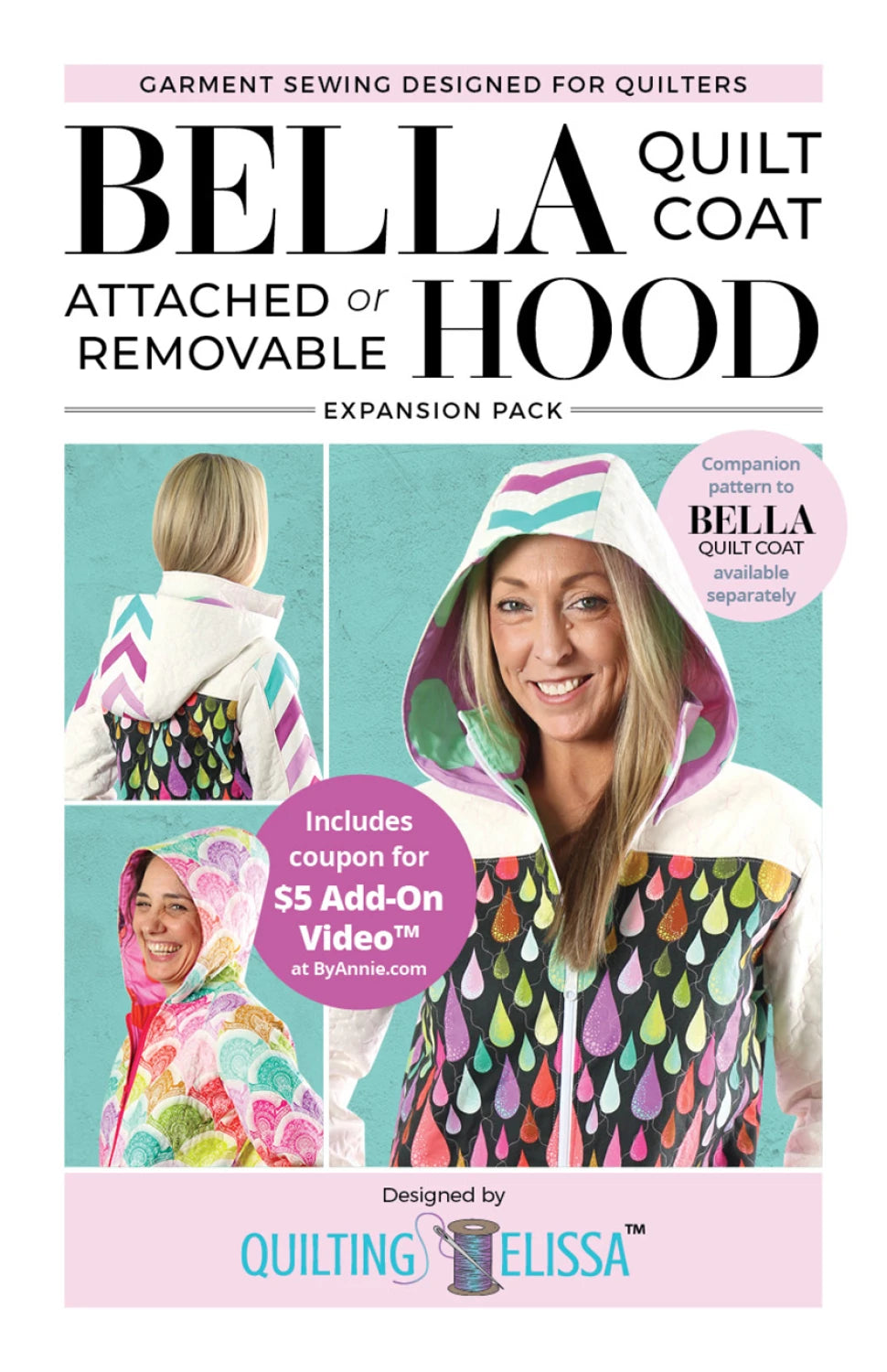 Bella Quilt Coat Hood Expansion Pack Pattern from By Annie/Quilting Elissa  - QE105