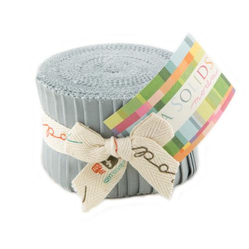 Bella Solid Silver Gray Junior Jelly Roll - 9900JJR-183