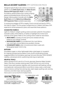 Bella Quilt Coat Accent Sleeves Expansion Pack Pattern from By Annie/Quilting Elissa  - QE103