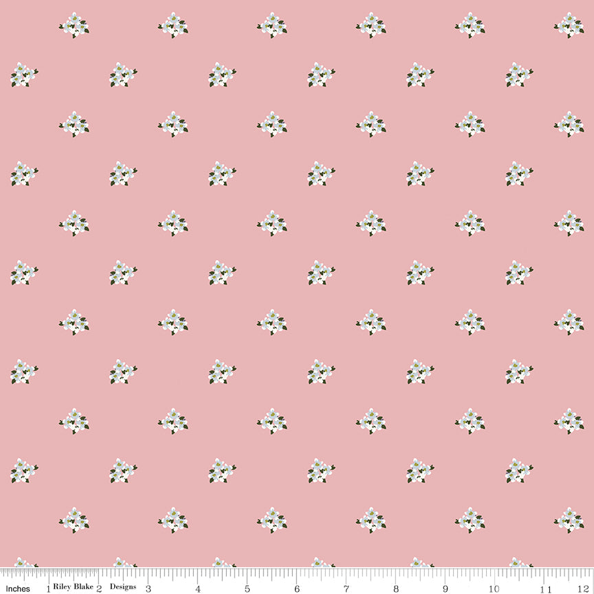 Bellissimo Gardens Quilt Fabric - Ditsy Floral in Pink - C13833-PINK