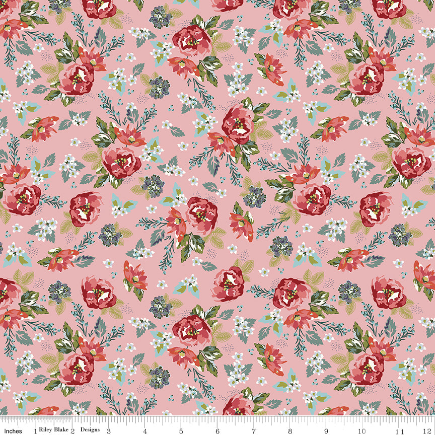  Bellissimo Gardens Quilt Fabric - Floral in Pink - C13831-PINK