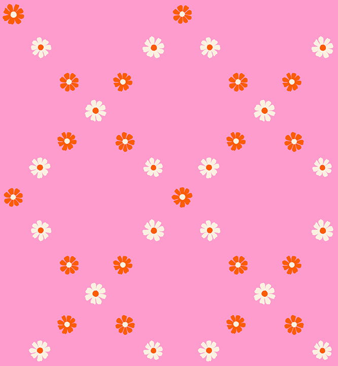 Best Day Ever Quilt Fabric by Ruby Star Society - Diamond Flowers in Flamingo Pink - RS0107 14