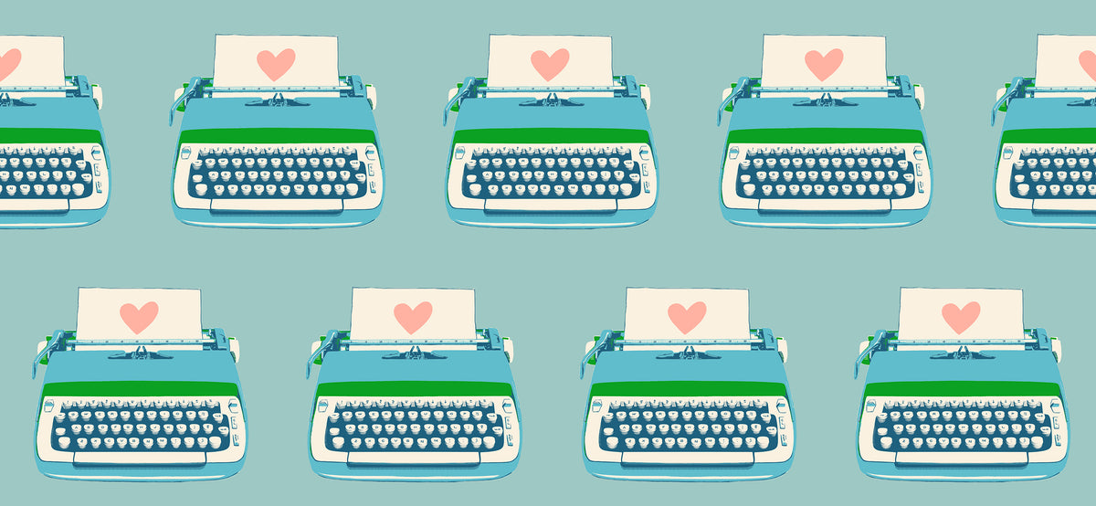 Best Day Ever Quilt Fabric by Ruby Star Society - Typewriters in Turquoise - RS0104 15