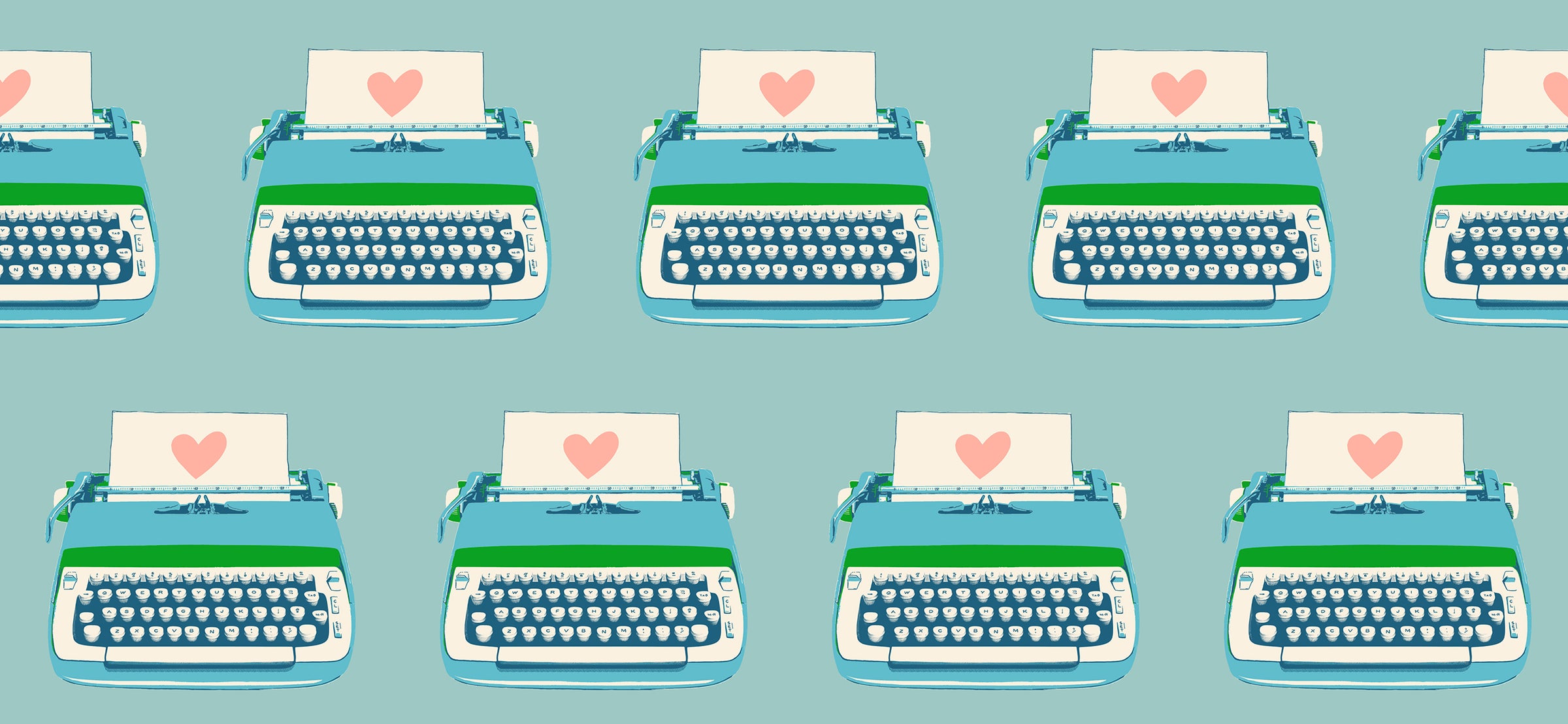 Best Day Ever Quilt Fabric by Ruby Star Society - Typewriters in Turquoise - RS0104 15