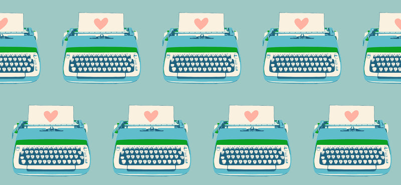 Best Day Ever Quilt Fabric by Ruby Star Society - Typewriters in Turquoise - RS0104 15