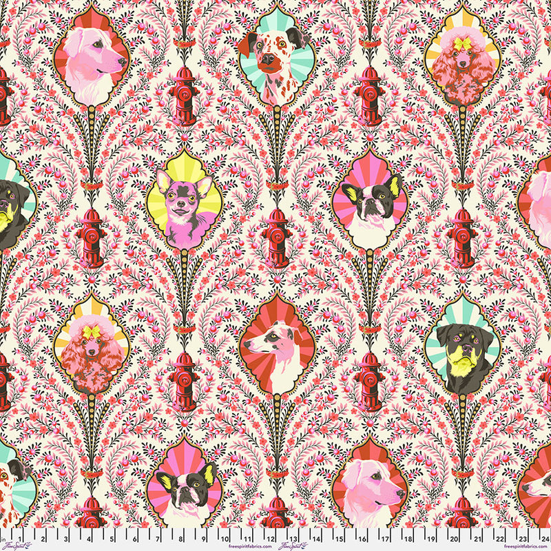 Besties Quilt Fabric by Tula Pink - Puppy Dog Eyes in Blossom Pink - PWTP213.BLOSSOM