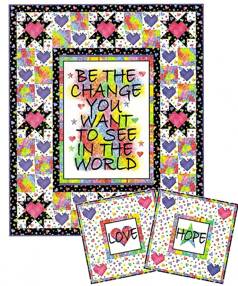 Be the Change Quilt Fabric - Be the Change Quilt and Pillows Kit - BTC-KIT
