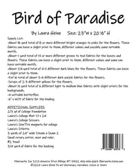 Bird of Paradise Collage Quilt Pattern by Laura Heine - FWLHBOP