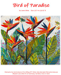 Bird of Paradise Collage Quilt Pattern by Laura Heine - FWLHBOP
