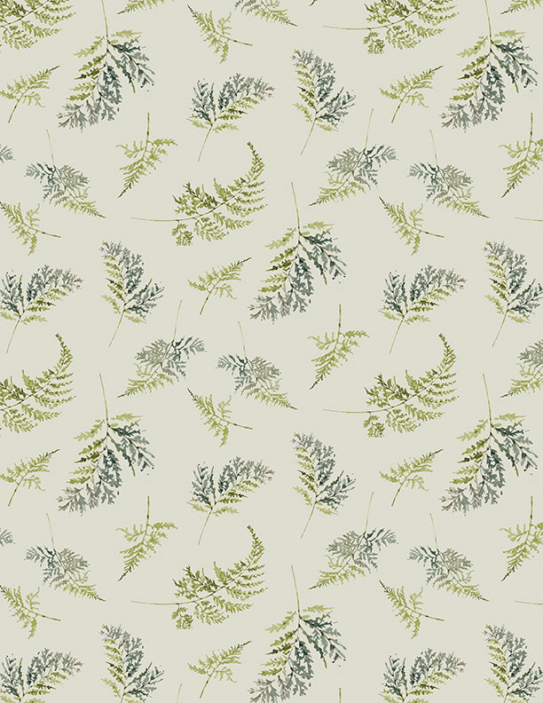 Blessed by Nature Quilt Fabric - Fern Toss in Green - 3041-17812-777