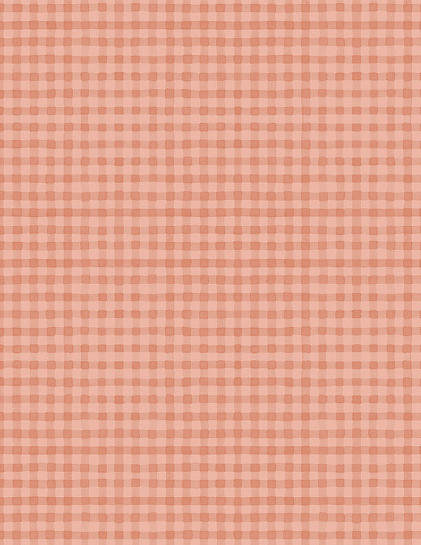 Blessed by Nature Quilt Fabric - Gingham in Peach - 3041-17813-808