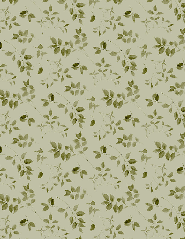Blessed by Nature Quilt Fabric - Leaf Toss in Green - 3041-17814-770