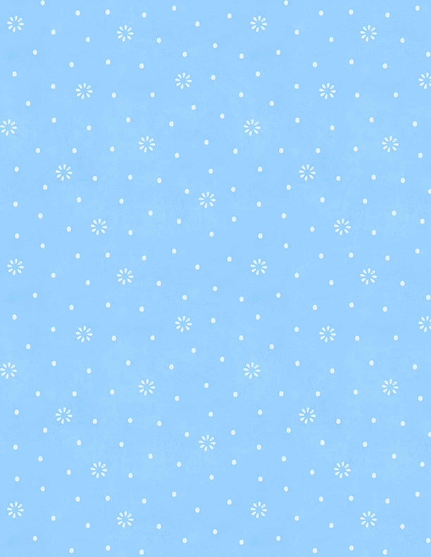 Blissful Blues Quilt Fabric - Floral Dot in Blue - 3074 49358 411