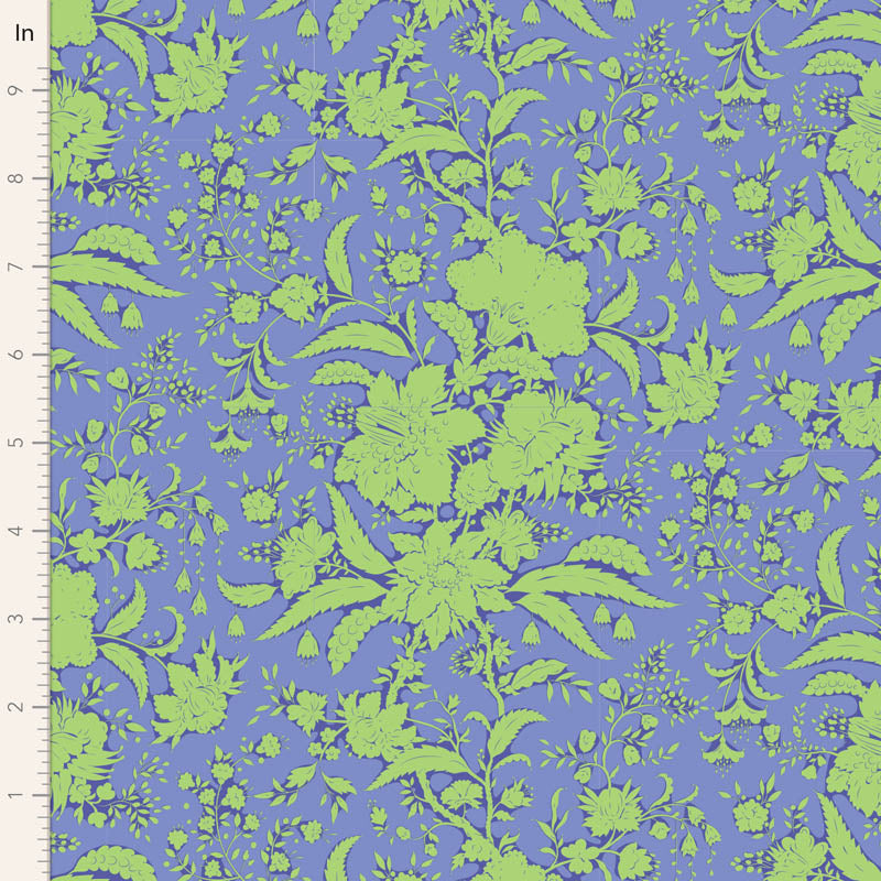 Bloomsville Quilt Fabric by Tilda - Abloom Blender in Cornflower Blue and Green - 110075