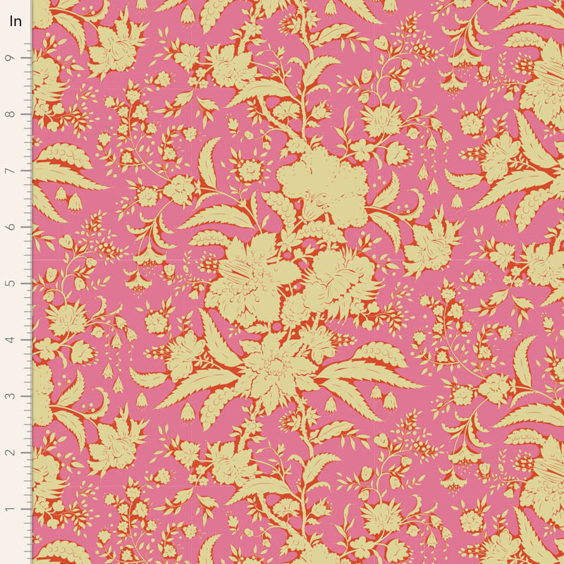 Bloomsville Quilt Fabric by Tilda - Abloom Blender in Pink and Cream - 110080