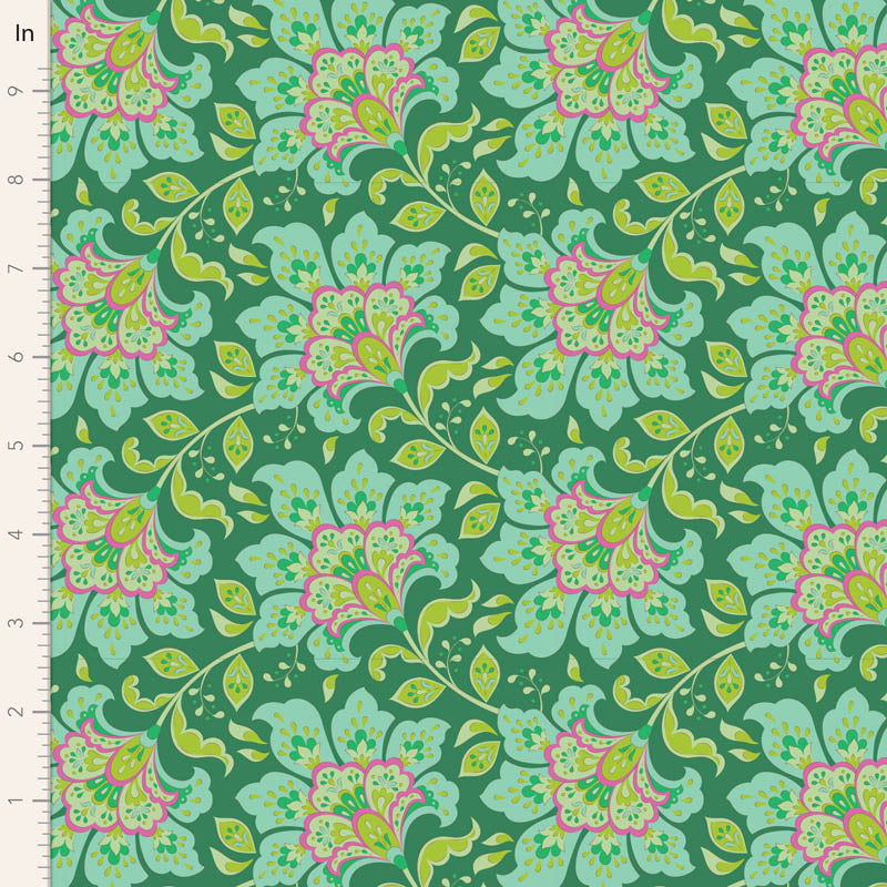 Bloomsville Quilt Fabric by Tilda - Flowermarket in Pine - 100514