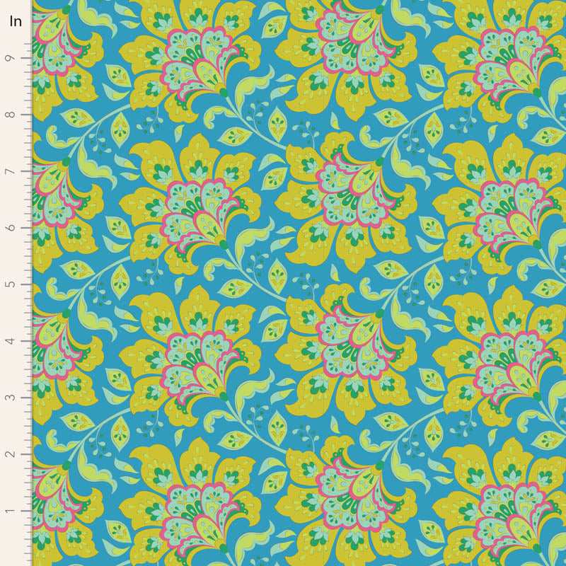 Bloomsville Quilt Fabric by Tilda - Flowermarket in Sky Blue - 100517