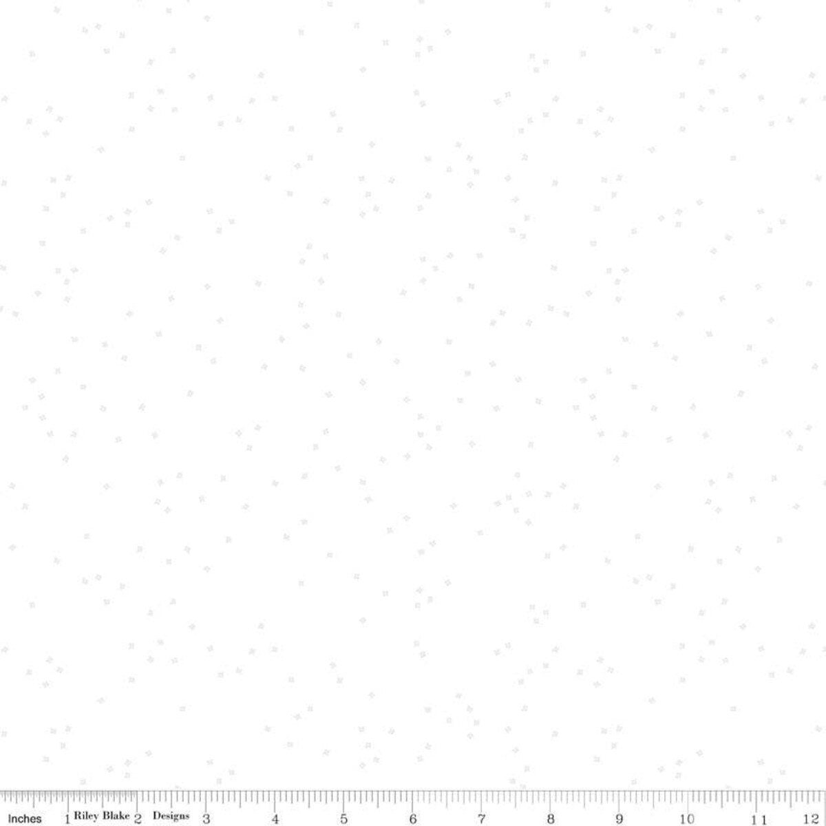 Blossom Quilt Fabric - White on White - C725-Tone on Tone White