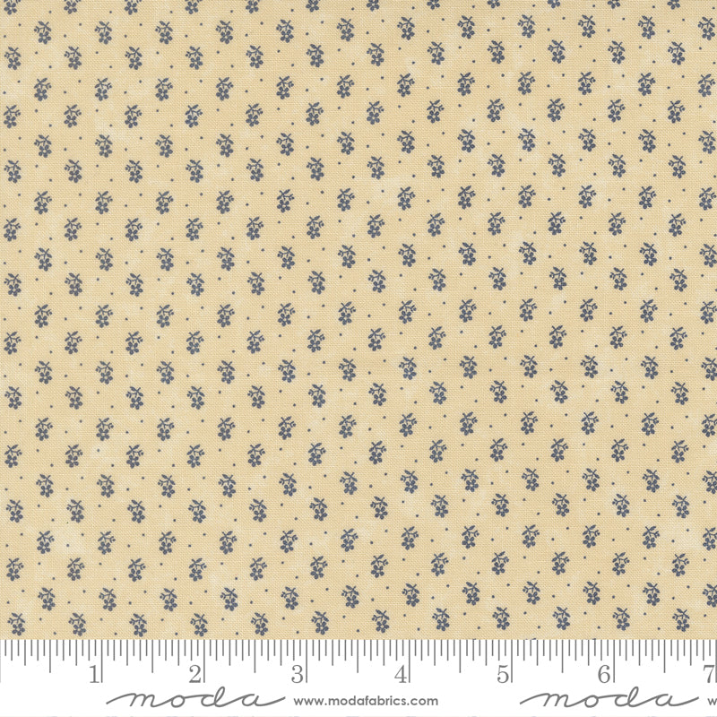 Bluebird's Nest Quilt Fabric - Tiny Buds in Tan - 9805 21