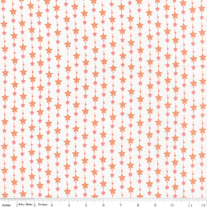 Boho Expressions Batik Quilt Fabric - Star Garland in Ghost White - BT23776-330