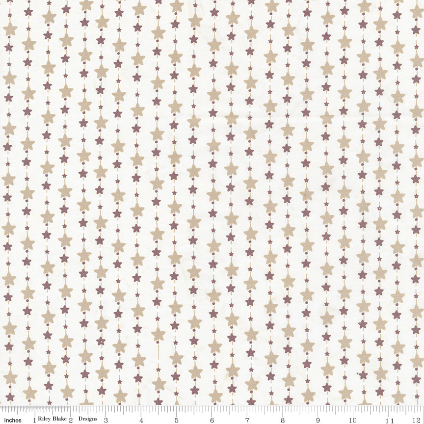 Boho Expressions Batik Quilt Fabric - Star Garland in Snow White - BT23776-111