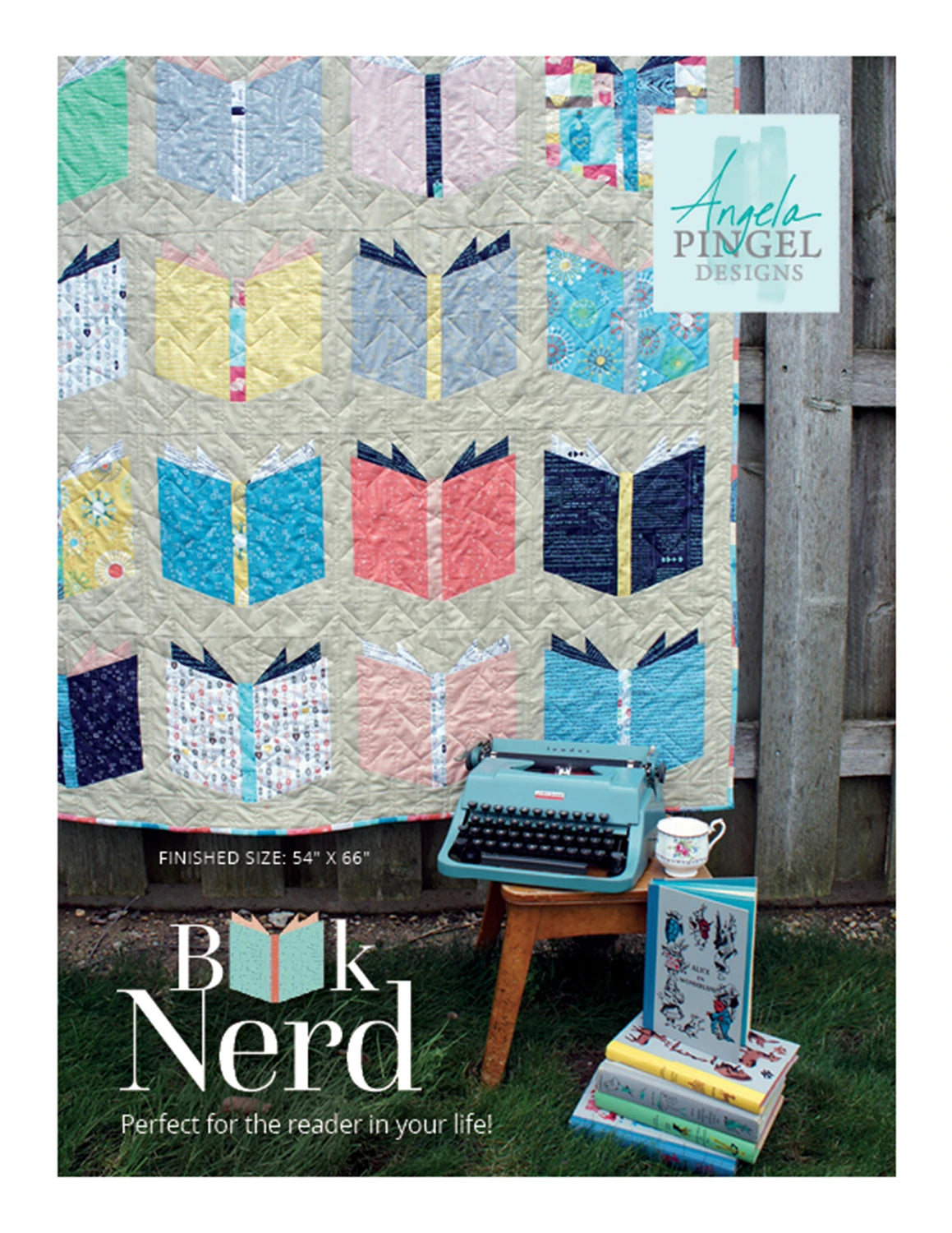 Book Nerd Quilt Pattern by Angela Pingel Designs - APBN105